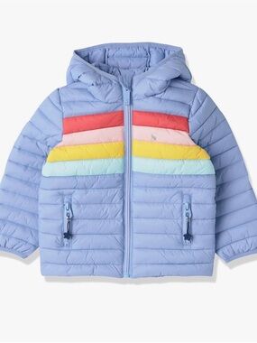 Joules Girls Kinnaird Showerproof Recycled Packable Padded Jacket 3T